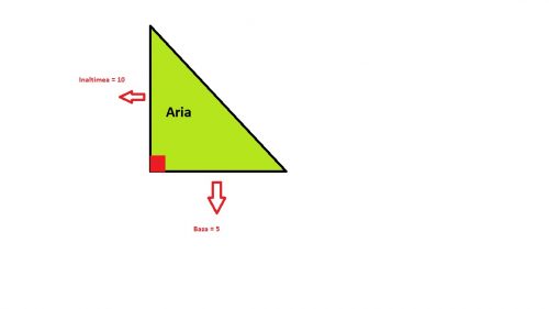 aria triunghiului dreptunghic-formula